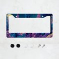 thumbnail image 1 of 1pc Multicolor Forest Moonlight 2-Hole License Plate Frame, Aluminum Material, 6x12 Inches with Screw Set, Retro Novelty Car Decoration Gift, Fits Standard US License Plate Size, 1 of 7