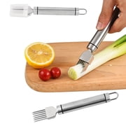 1pc, Multifunctional Stainless Steel Grater, Scallion Separator, For Scallion And Onion, Garlic Fruit And Vegetable, Portable With Protective Cover Kitchen Cooking Tool