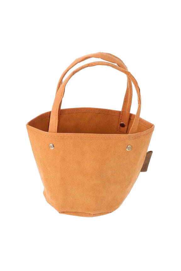 1pc Multifunctional Travel Carrier Bag Washed Kraft Paper Tote Bag Handbag