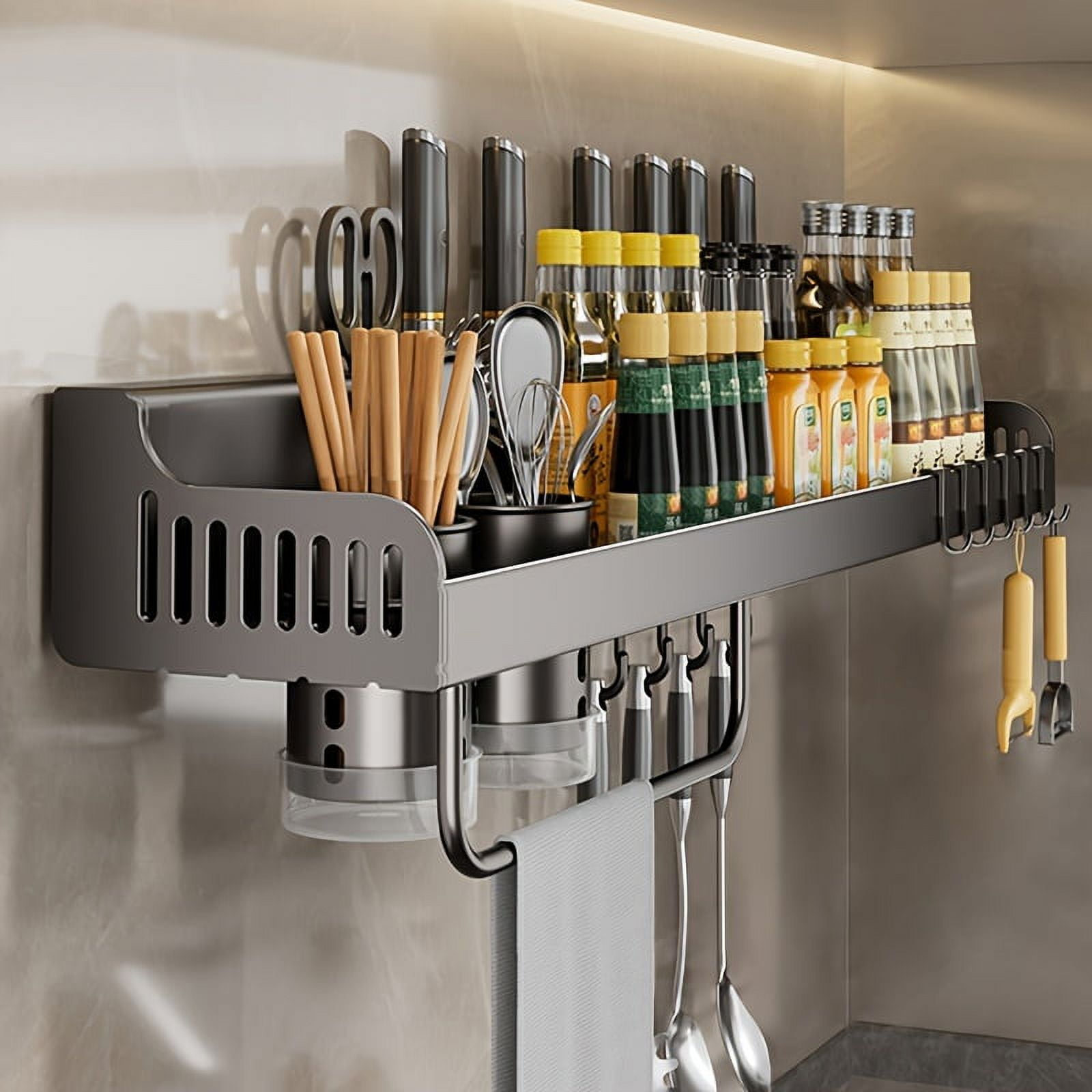 Wall mounted spice racks for kitchen hotsell
