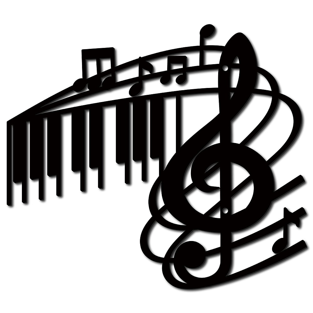 1pc Musical Note Iron Wall Signs Metal Art Wall Decoration for Living ...