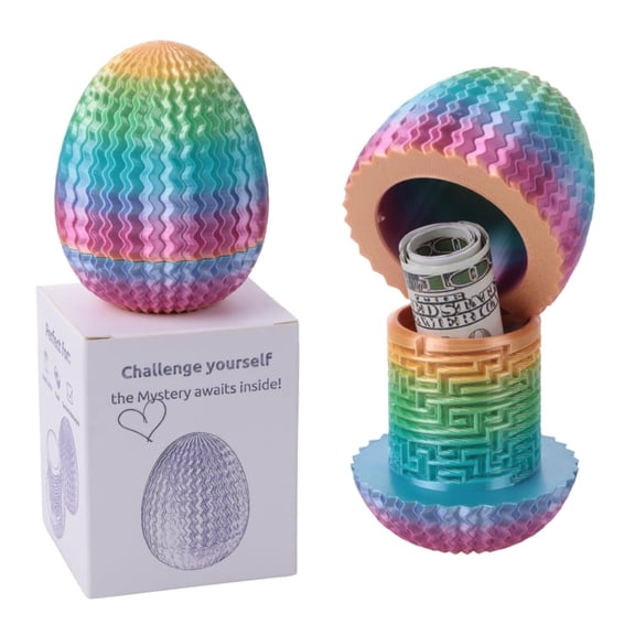 1pc Mystery Egg Puzzle Box, Money Puzzle Box For Cash Gift, Birthday Wedding Easter Xmas Holiday Celebration Money Gift Ideas, Brain Teaser Puzzle