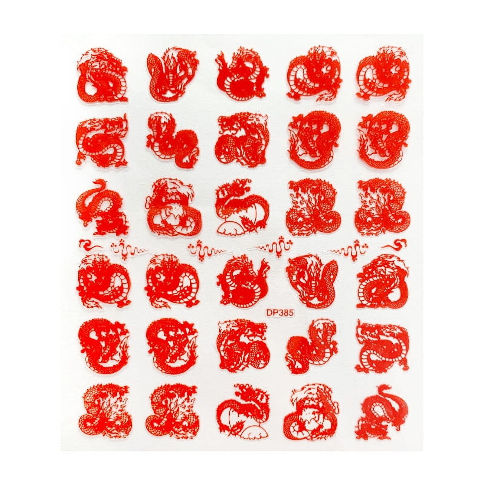 1pc Nail Art Sticker Gold Rainbow Phoenix Dragon Peacock Shape Stickers For Nails Flowers Adhesive Nail Art Decoration Manicure