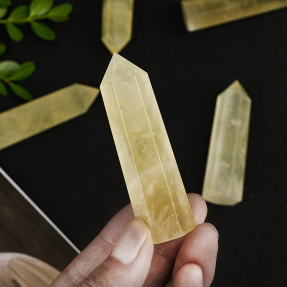 1pc Natural Citrine Crystal Point Raw Stone｜Sun-Gold Mineral Cluster ( 6-7cm/50g) with Natural Inclusions