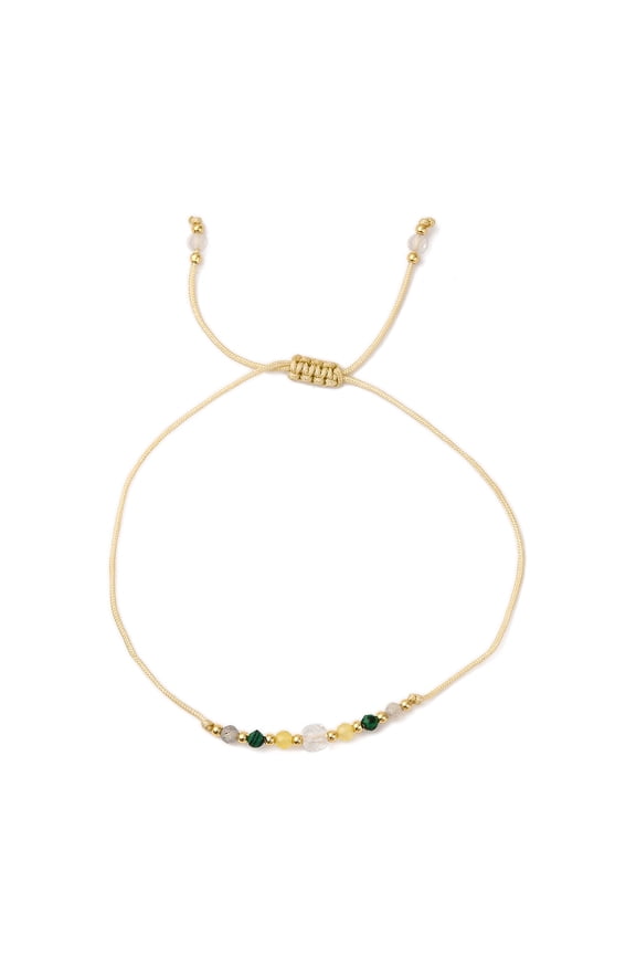 1pc Natural Gemstone Constellation Beaded Bracelets Scorpio Colorful 11 inch(28cm) Multi-color