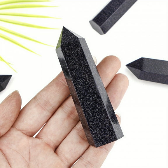 1pc Natural Obsidian Pyramid Tower | Dual-Size Energy Shield | 2.16-2.36in 20-40g