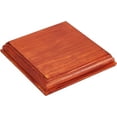 thumbnail image 1 of 1pc Nature Wood Display Base Square Orange Red Wooden Base 5x5x0.8 inch Wood Display Stand Wooden, 1 of 9