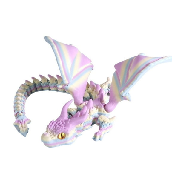 1pc New 3D Printed Wyvern Dragon With Wings Simulation Model Gift Articulated Dragons Fidget Dragons Desktop Ornaments