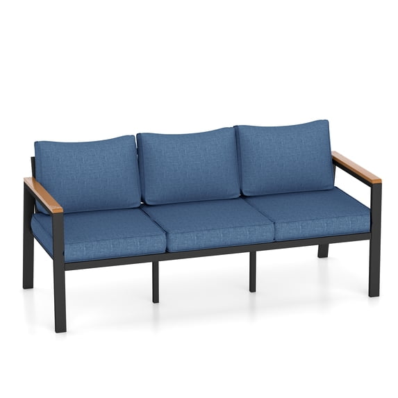 1pc New Arrival Aluminum Frog Chair, Outdoor Three-seat Sofa, Perfect for Dining & Entertaining – Backyard, Porch & Garden Luxury Furniture Set