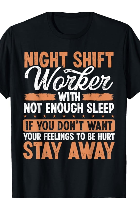 1pc Night Shift Worker Graphic Tee, 100% Cotton Casual Crew Neck T-Shirt, Regular Fit, Adult Men'S Humorous Overnight Factory Worker Print Top, Knit Fabric, Summer Season