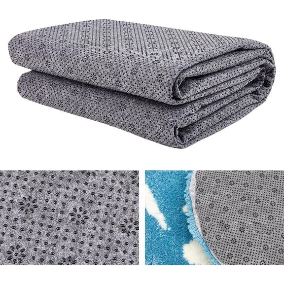 1pc Non-Slip Tufting Cloth Thick Rug Backing Fabric Rectangle Gray 1000x1800x1.5mm