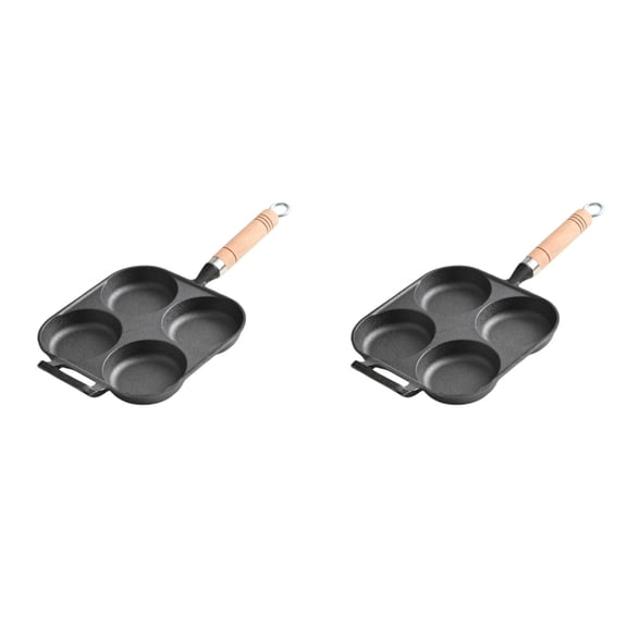 1pc Non Stick Frying Pan Four Design For Cooking Breakfast Skillet For Home Use Construction Handle