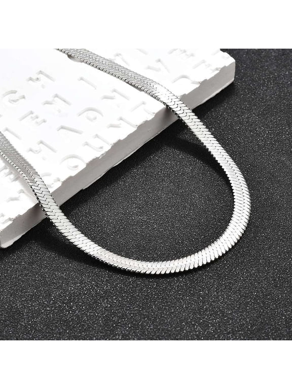 1pc Non-Tarnish 201 Stainless Steel Herringbone Chain Necklaces with Lobster Claw Clasps Stainless Steel Color 15.67 inch(39.8cm)