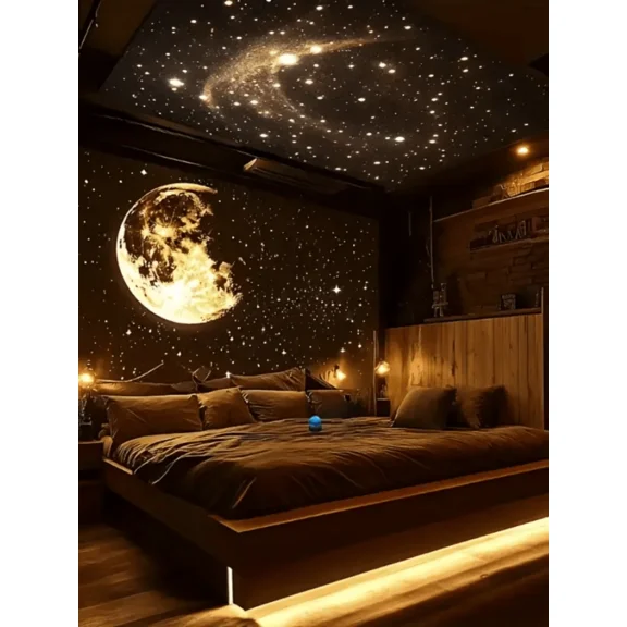 1pc Northern Lights Projector with 7 Color Modes - Remote Control & USB Power, Galaxy Night Light for Bedroom/Party/Holiday/Wedding/Camping, Immersive Home Theater/Ceiling Decorative Light