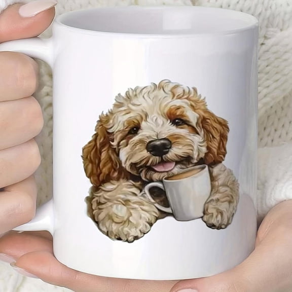 1pc Novelty 3D Dog Mug Coffee Cup Juice Cup 11OZ360ml Fun Ceramic Hand Wash Only Reusable Multipurpose with Cute Dog Design Pet Lovers Coffee Bar Accessories