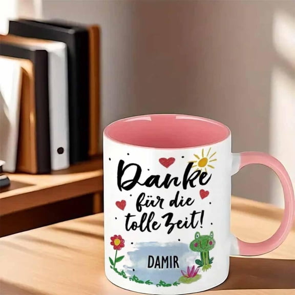 1pc Novelty Thank You Frog Mug Coffee Cup Juice Cup 11OZ360ml Fun