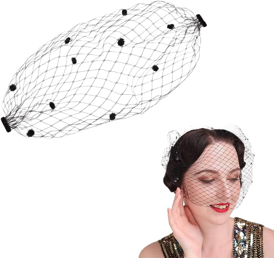 1pc Nylon Fascinator Mesh Face Veil with Iron Combs for  display picture 3