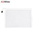 thumbnail image 1 of 1pc Nylon Solid Color Makeup Handbags Cosmetic Stationery Cosmetic Storage Mesh Pen Bag Transparent Grid Zipper Pencil Case WHITE A5, 1 of 1