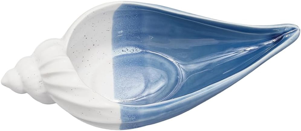 Pink Shell Ceramic Jewelry Tray – Ocean Themed Ring Holder, Earring Organizer, Decorative