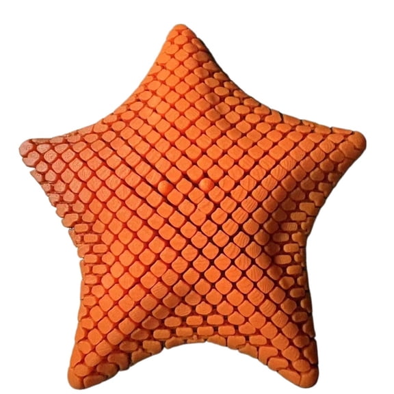 1pc Orange Size: 12cm 3D Printed Starfish Marine Animal Figurine With Articulated Joints - Stress-Relieving Gift