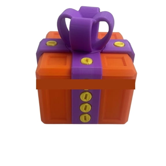 1pc Orange+yellow+purple Size: 6CM 3D Printed Annoying Gift Box Prank Gift Stress Relief Ornament