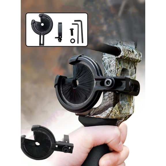 1pc Outdoor Archery Bow Stand Adjustable Left Right Brush for Compound Recurve Bow Stable Arrow Holder for Hunting Enthusiasts