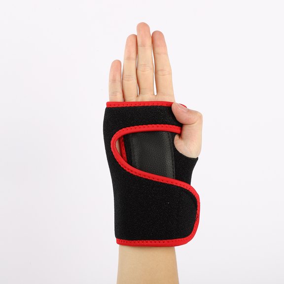 1pc Outdoor Arthritis Band Belt Carpal Tunnel Hand Wrist Support Brace Useful Splint Sprains Black red Right hand
