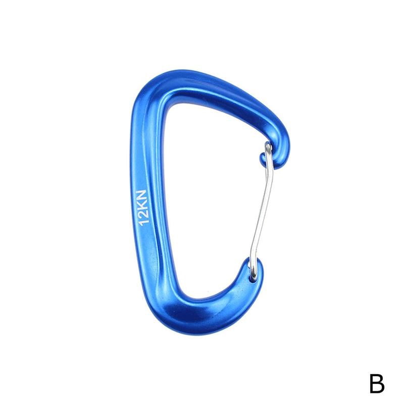 1pc Outdoor Camping Hiking Aluminum Keyring Carabiner D-ring Key Chain Clip J7S3