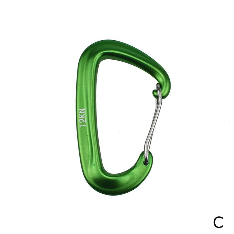 1pc Outdoor Camping Hiking Aluminum Keyring Carabiner D-ring Key Chain Clip X2W3