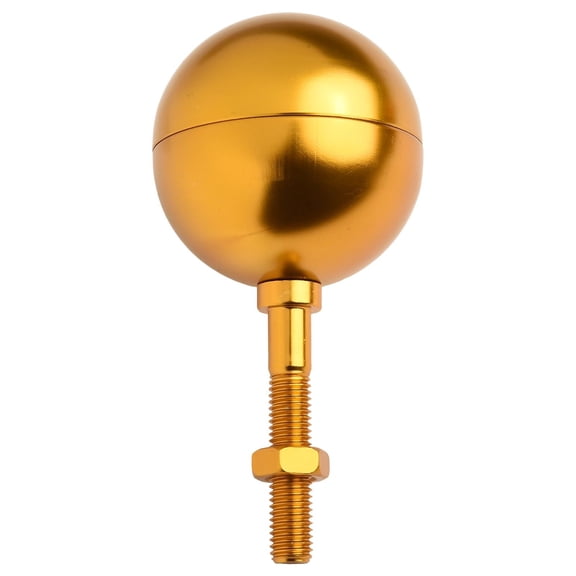 1pc Outdoor Flagpole Ball Topper Ornament 3inch Gold Anodized Aluminum Finish