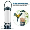 1pc Outdoor Garden Plastic Transparent Hanging Wild Bird Feeder Seed