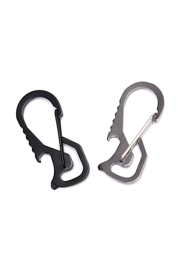 1pc Outdoor Useful Stainless Steel Buckle Carabiner Keychain Key Ring Clip Hook