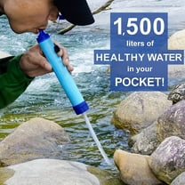 1pc Outdoor Water Filter, Personal Straw Water Filtration System, Emergency Survival Water Purifier For Camping Hiking Climbing Backpacking