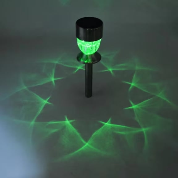 1pc Outdoor Waterproof Solar Ground Lights - Ice Crack Pattern LED Garden Path Lights with Starry Sky Effect - Three Color Temperature Decorative Illumination
