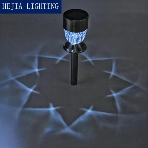 1pc Outdoor Waterproof Solar Ground Lights - Ice Crack Pattern LED Garden Path Lights with Starry Sky Effect - Three Color Temperature Decorative Illumination