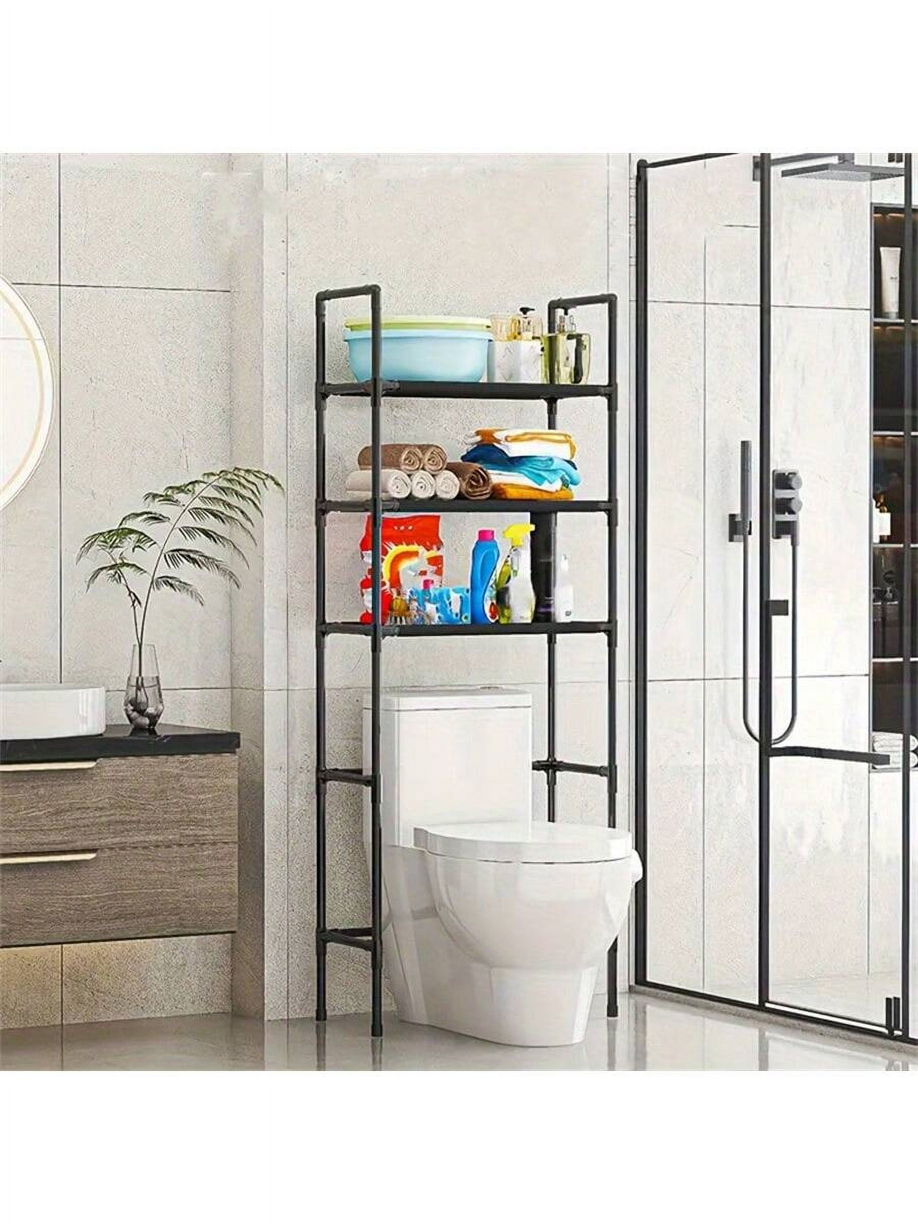 1pc Over Toilet Storage Shelves, Floor Standing Bathroom Toilet Shelf ...