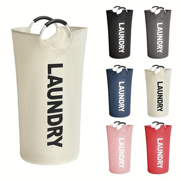 1pc Of Oversized Laundry Basket with Soft Padded Handle - Foldable,Suitable for Multi-purpose Storage In Bathrooms, Laundry Rooms,Balconies, And Dormitories,High-quality, Large Folding Laundry Basket
