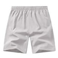 thumbnail image 1 of Fgnfyis Men's Casual Shorts for Everyday Wear Straight Cut Solid Color Design for Spring Summer and Fall Ideal for T Shirt Pairing Easy Care Fabric Men's Shorts Light Gray XXL, 1 of 3