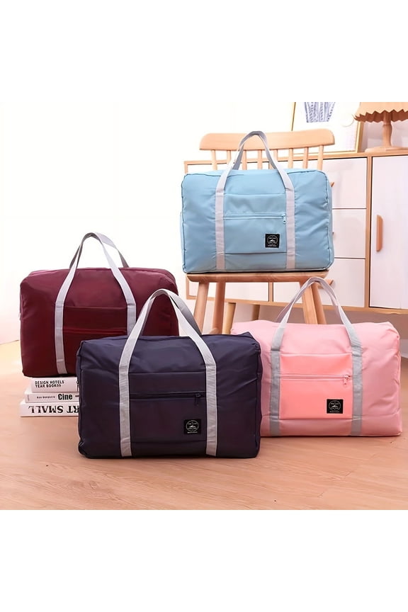 New 1pc Oxford Cloth Airplane Bag, Travel Storage Bag, Korean Style Fashion, Super Large Capacity Luggage Bag