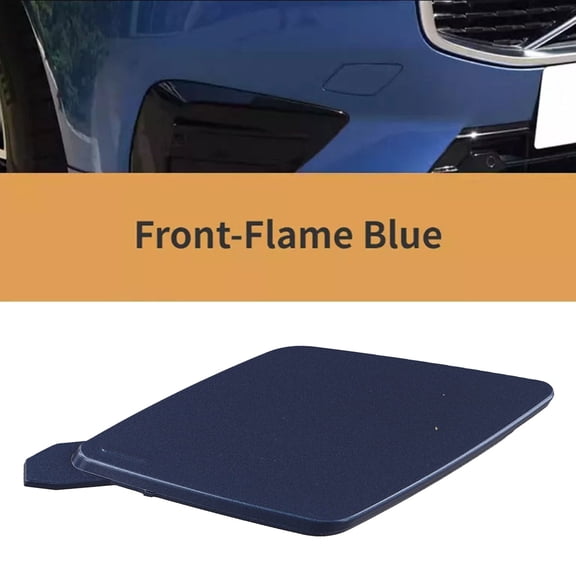 1pc PAINTED Car Front Bumper Cap Tow Hook Eye Cover for for XC60 2018-2021 Blue