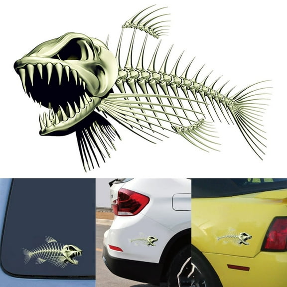 1pc PET 1 X 1 Piece Car Stickers Cute Decal Decal Model Fashion Fish Fishing Motorcycle Accessories Good Touch