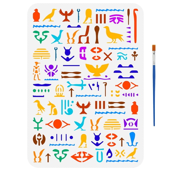 1pc PET Hollow Out Drawing Painting Stencils Mixed Shapes 297x210mm