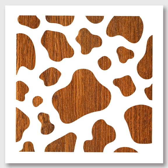 1pc PET Hollow Out Drawing Painting Stencils for DIY Scrapbook Photo Album Cow Pattern 300x300mm