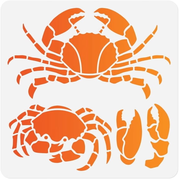 1pc PET Hollow Out Drawing Painting Stencils for DIY Scrapbook Photo Album Crab 300x300mm for DIY