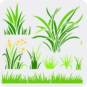 1pc PET Hollow Out Drawing Painting Stencils for DIY Scrapbook Photo Album Grass Pattern 30x30cm