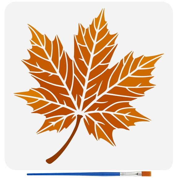 1pc PET Hollow Out Drawing Painting Stencils for DIY Scrapbook Photo Album Maple Leaf 30x30cm