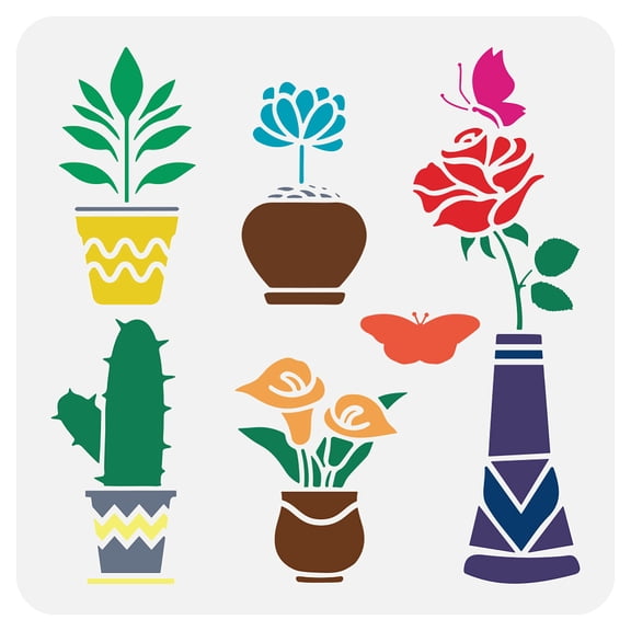 1pc PET Hollow Out Drawing Painting Stencils for DIY Scrapbook Photo Album Mixed Shapes 30x30cm for DIY