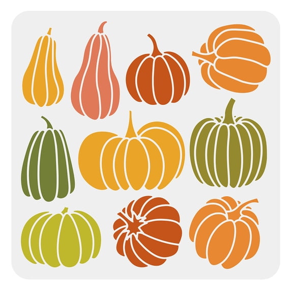 1pc PET Hollow Out Drawing Painting Stencils for DIY Scrapbook Photo Album Pumpkin Pattern 300x300mm