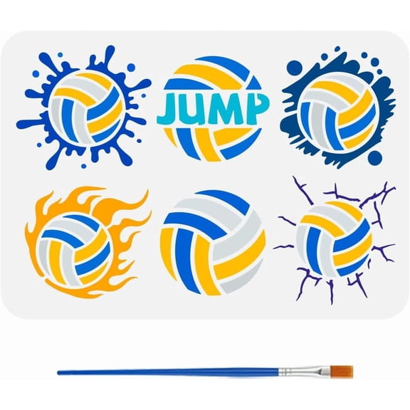 1pc PET Hollow Out Drawing Painting Stencils for DIY Scrapbook Photo Album Volleyball 297x210mm