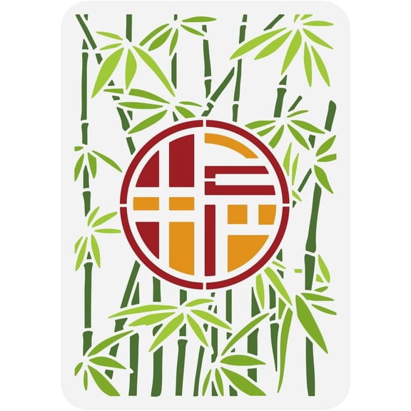 1pc PET Hollow Out Drawing Painting Stencils for DIY Scrapbook oto Album Bamboo Pattern 210x297mm